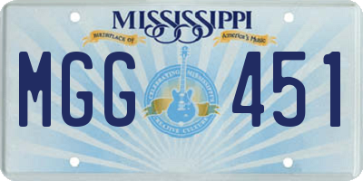 MS license plate MGG451