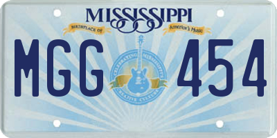 MS license plate MGG454