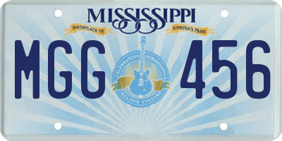 MS license plate MGG456