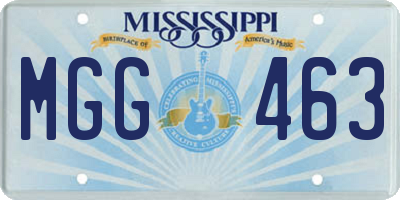 MS license plate MGG463