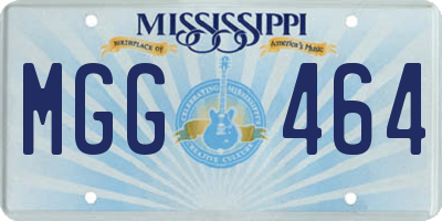 MS license plate MGG464