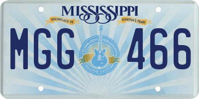 MS license plate MGG466