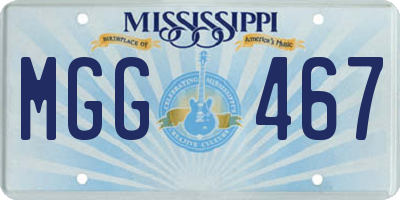 MS license plate MGG467