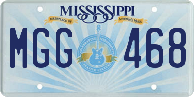 MS license plate MGG468