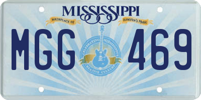 MS license plate MGG469