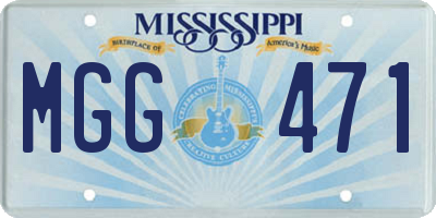 MS license plate MGG471