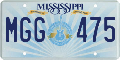 MS license plate MGG475