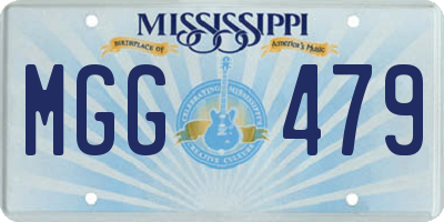 MS license plate MGG479