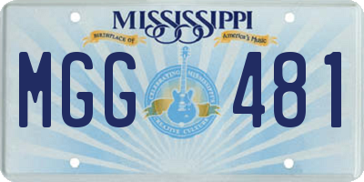 MS license plate MGG481
