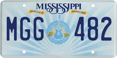 MS license plate MGG482