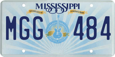 MS license plate MGG484