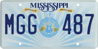 MS license plate MGG487