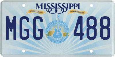 MS license plate MGG488
