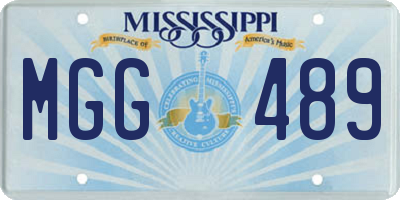 MS license plate MGG489