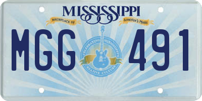 MS license plate MGG491