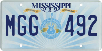MS license plate MGG492