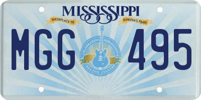 MS license plate MGG495