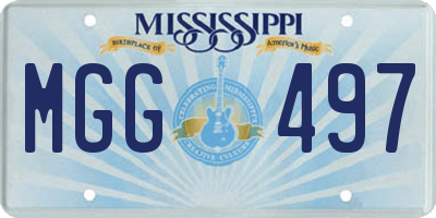 MS license plate MGG497