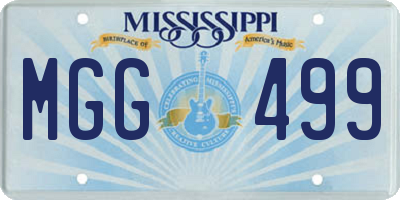 MS license plate MGG499