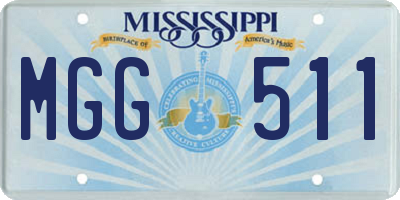 MS license plate MGG511