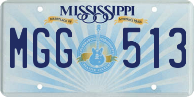 MS license plate MGG513