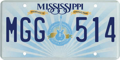 MS license plate MGG514