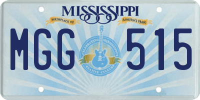 MS license plate MGG515