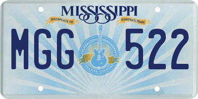 MS license plate MGG522