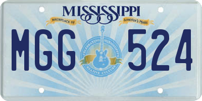 MS license plate MGG524