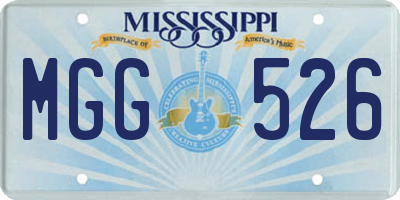 MS license plate MGG526