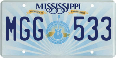 MS license plate MGG533