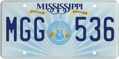 MS license plate MGG536