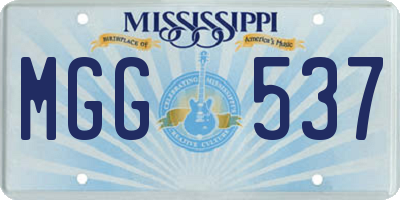 MS license plate MGG537