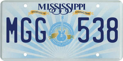 MS license plate MGG538