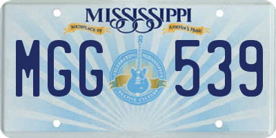 MS license plate MGG539