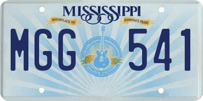 MS license plate MGG541