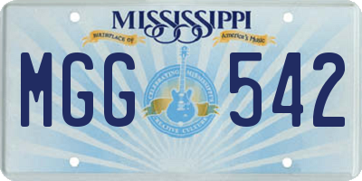 MS license plate MGG542