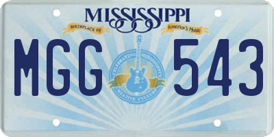 MS license plate MGG543
