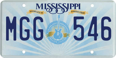 MS license plate MGG546