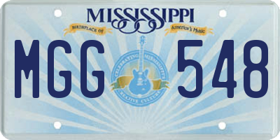 MS license plate MGG548