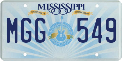 MS license plate MGG549