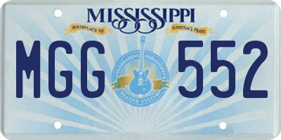 MS license plate MGG552