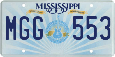 MS license plate MGG553