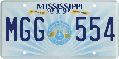 MS license plate MGG554