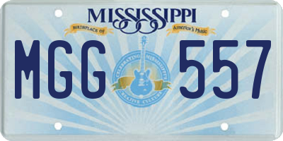 MS license plate MGG557