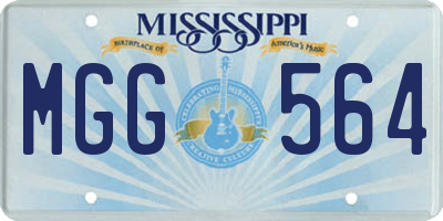 MS license plate MGG564