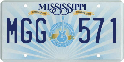 MS license plate MGG571