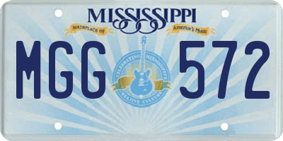 MS license plate MGG572