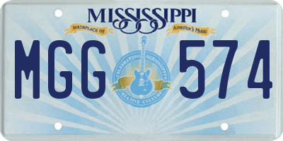 MS license plate MGG574