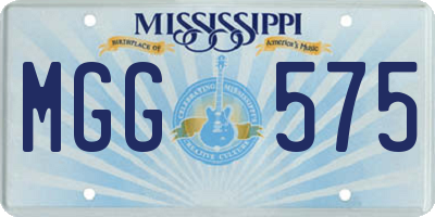 MS license plate MGG575